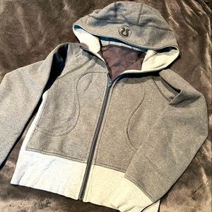 Lululemon Grey zip hooded sweatshirt